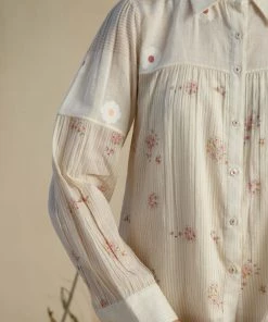 BunaStudio Tops & Blouses Flower Picker Jamdani Shirt
