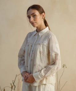BunaStudio Tops & Blouses Flower Picker Jamdani Shirt