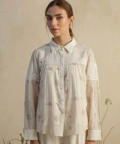 BunaStudio Tops & Blouses Flower Picker Jamdani Shirt