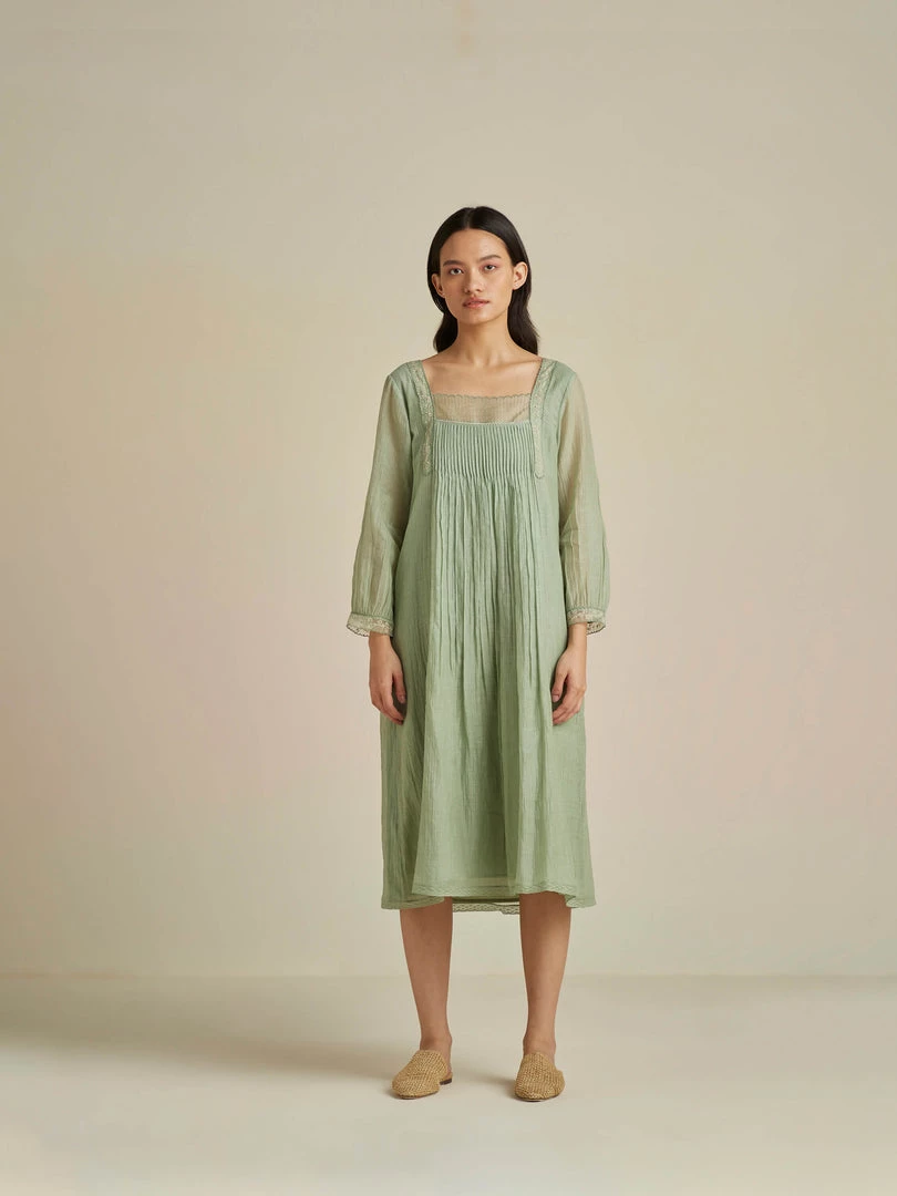 BunaStudio Forest Sap Tunic Dress Midi Dresses 4 BunaStudio Forest Sap Tunic Dress Midi Dresses