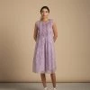 BunaStudio Midi Dresses Lavender Lane Smock Dress
