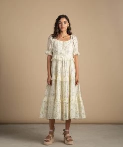 BunaStudio Lovelorn Ruffle Midi Dress Midi Dresses