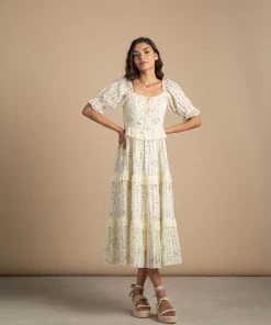 BunaStudio Lovelorn Ruffle Midi Dress Midi Dresses