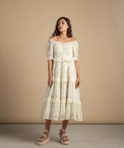 BunaStudio Lovelorn Ruffle Midi Dress Midi Dresses