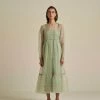 BunaStudio Matcha Swirl Organza Dress