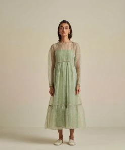 BunaStudio Matcha Swirl Organza Dress