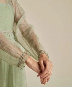 BunaStudio Matcha Swirl Organza Dress