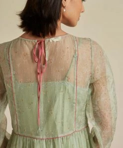 BunaStudio Matcha Swirl Organza Dress