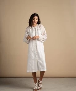 BunaStudio Nora Lace Tunic Midi Dresses