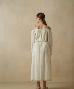 BunaStudio Off-Shoulder Lawn Dress Maxi Dresses