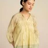 BunaStudio Tops & Blouses Plant Life Blouse