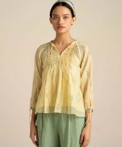 BunaStudio Tops & Blouses Plant Life Blouse