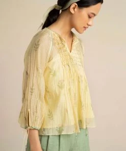 BunaStudio Tops & Blouses Plant Life Blouse
