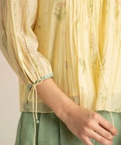 BunaStudio Tops & Blouses Plant Life Blouse