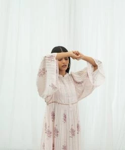 BunaStudio Raspberry Vine Dress Midi Dresses