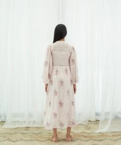 BunaStudio Raspberry Vine Dress Midi Dresses