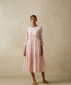 BunaStudio Midi Dresses Rosefinch Tier Dress