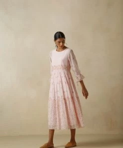 BunaStudio Midi Dresses Rosefinch Tier Dress