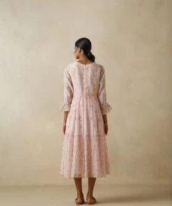 BunaStudio Midi Dresses Rosefinch Tier Dress