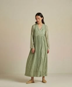 BunaStudio Sage Angarakha Maxi Dress Maxi Dresses
