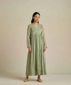 BunaStudio Sage Angarakha Maxi Dress Maxi Dresses