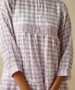 BunaStudio Midi Dresses Sallyrosa Cotton Check Dress