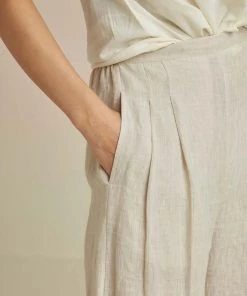 BunaStudio Silver Inlay Linen Pants
