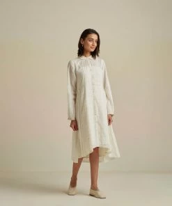 BunaStudio Silver Linings High Low Shirt Dress