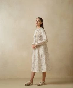 BunaStudio Smock Linen Shirt Dress