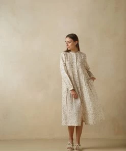 BunaStudio Smock Linen Shirt Dress