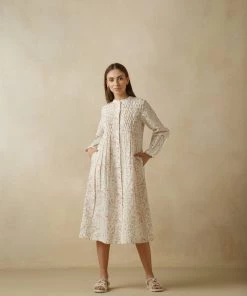 BunaStudio Smock Linen Shirt Dress