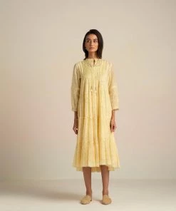 BunaStudio Midi Dresses Solitary Fields Tier Dress