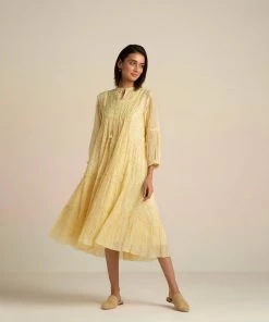 BunaStudio Midi Dresses Solitary Fields Tier Dress