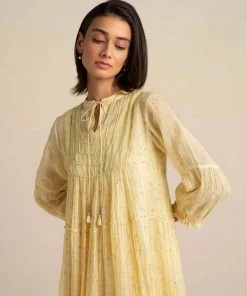 BunaStudio Midi Dresses Solitary Fields Tier Dress