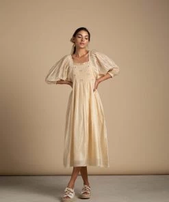 BunaStudio Stay A While Peasant Dress
