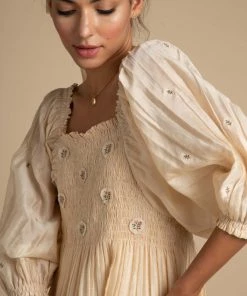 BunaStudio Stay A While Peasant Dress