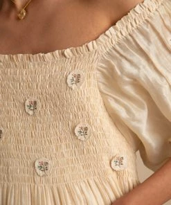 BunaStudio Stay A While Peasant Dress