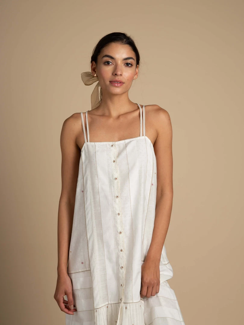 BunaStudio Straw Flower Dress Midi Dresses 7 BunaStudio Straw Flower Dress Midi Dresses