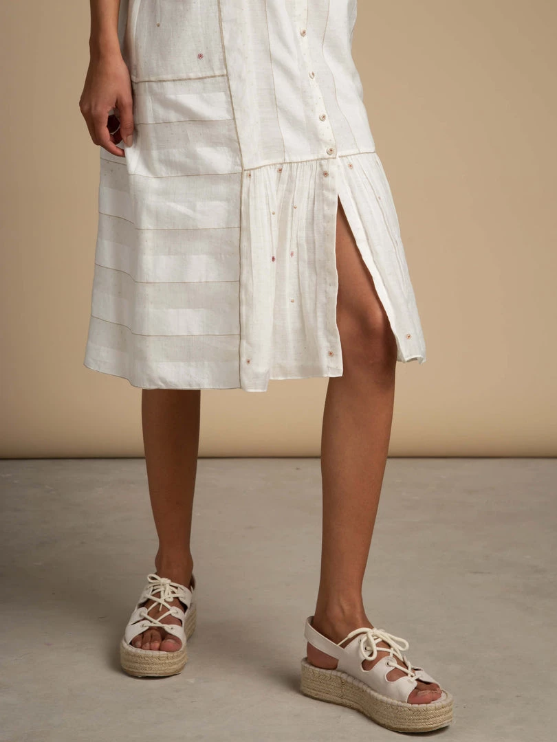 BunaStudio Straw Flower Dress Midi Dresses 8 BunaStudio Straw Flower Dress Midi Dresses