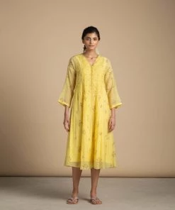 BunaStudio Midi Dresses Summer Dandelions Dress