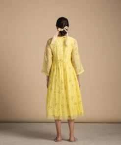 BunaStudio Midi Dresses Summer Dandelions Dress