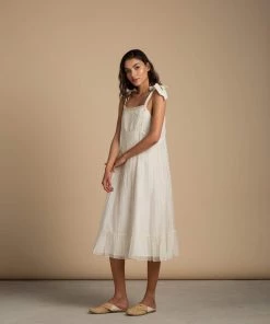 BunaStudio Tie-Shoulder Sun Dress