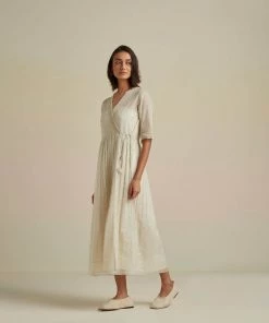 BunaStudio Maxi Dresses Tinsel Wrap Dress