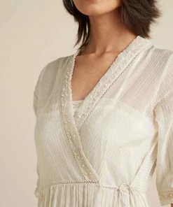 BunaStudio Maxi Dresses Tinsel Wrap Dress