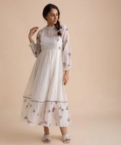 BunaStudio Violets Ribbon Dress