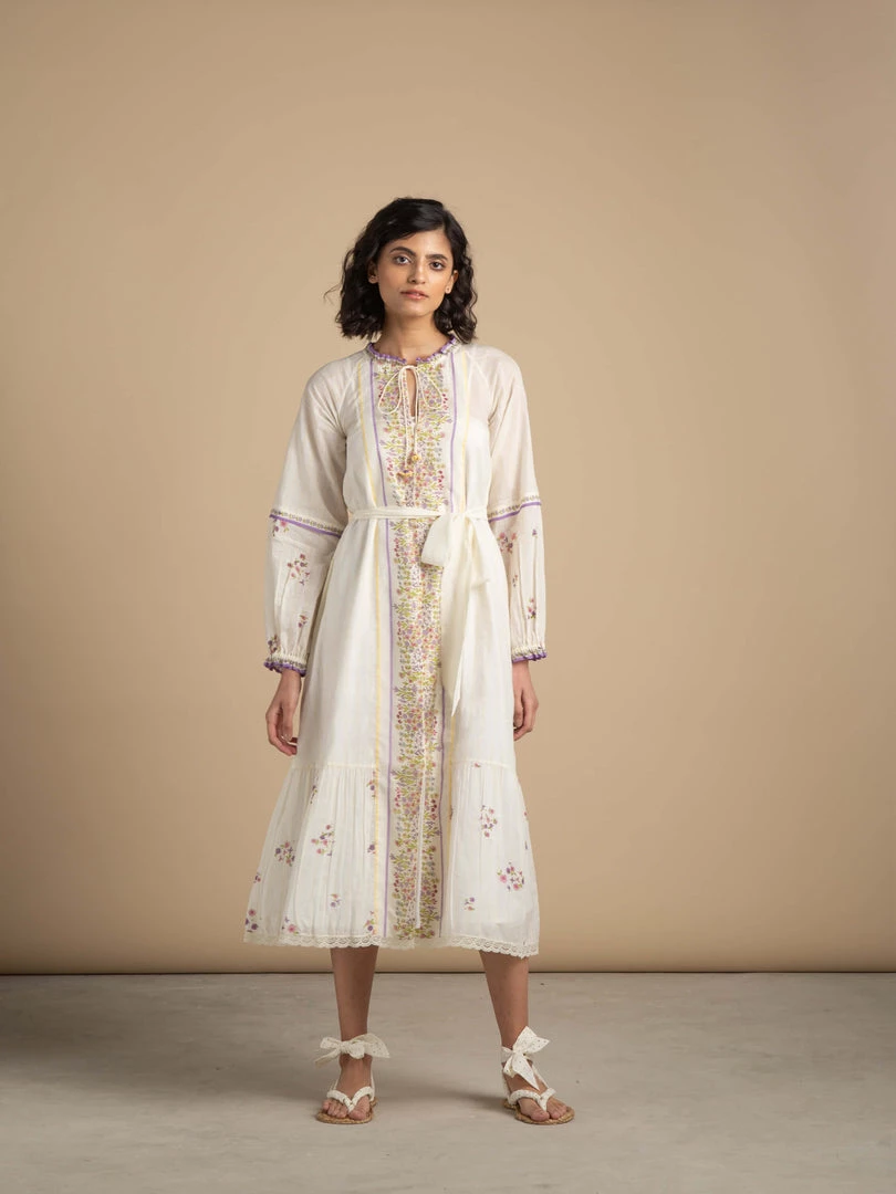 BunaStudio Valley Of Flowers Kaftan Dress Midi Dresses 7 BunaStudio Valley Of Flowers Kaftan Dress Midi Dresses