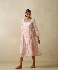 BunaStudio Wellspring Pleat Dress Midi Dresses