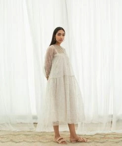 BunaStudio Midi Dresses Whirling Tier Dress