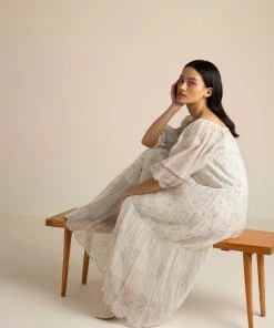 BunaStudio Midi Dresses Woven Pearl Dress