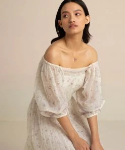 BunaStudio Midi Dresses Woven Pearl Dress